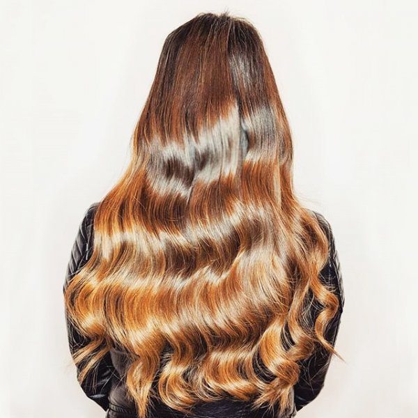long soft brunette waves hair extensions yorkshire