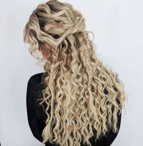 long blond fishtail braids hair extensions yorkshire