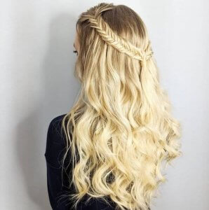 blond part braided hair extensions yorkshire