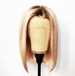 long bob rose gold wig hair extensions yorkshire