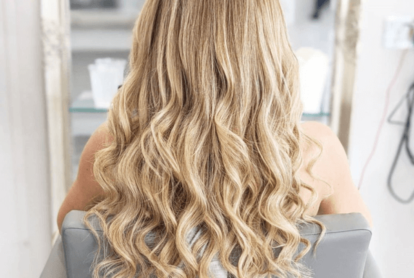 Long blond curly hair extensions