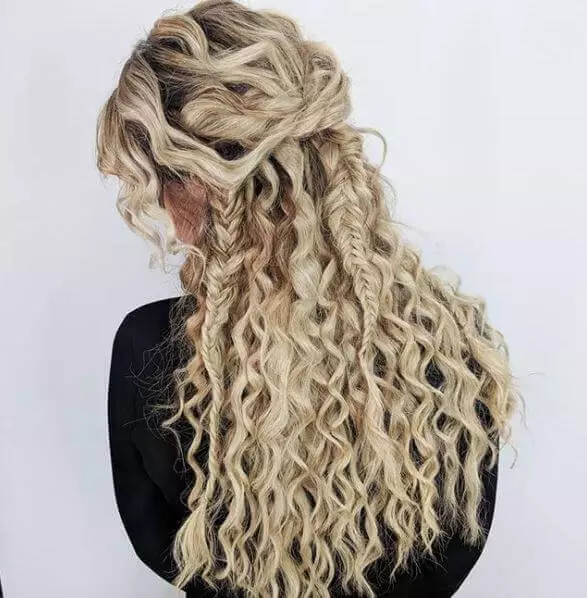 long blond fishtail braids hair extensions leeds